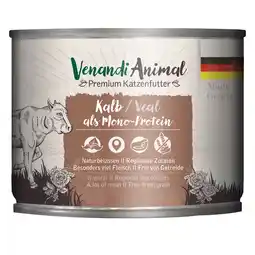 Zooplus 6x200g Venandi Animal Monoprotein Kalf kattenvoer nat aanbieding
