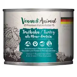 Zooplus 6x200g Venandi Animal Monoprotein Kalkoen kattenvoer nat aanbieding