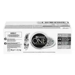 Zooplus Dubbelpak: 120x 85g Purina One Adult Cat Mix Vlees & Groenten natvoer voor katten aanbieding