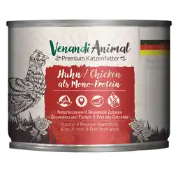 Zooplus 6x200g Venandi Animal Monoprotein Kip kattenvoer nat aanbieding