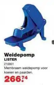 De Boer Drachten Weidepomp lister aanbieding