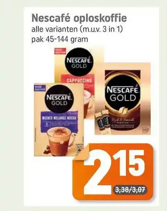 Dagwinkel Nescafé oploskoffie aanbieding