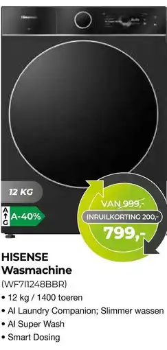 EP Beerepoot HISENSE Wasmachine (WF711248BBR) aanbieding