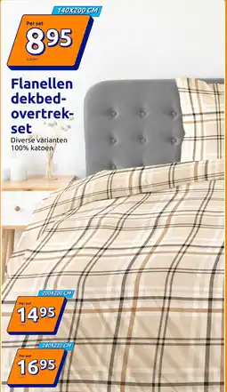 Action Flanellen dekbed-overtrek-set aanbieding