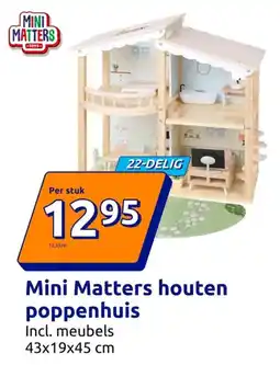 Action Mini Matters houten poppenhuis aanbieding