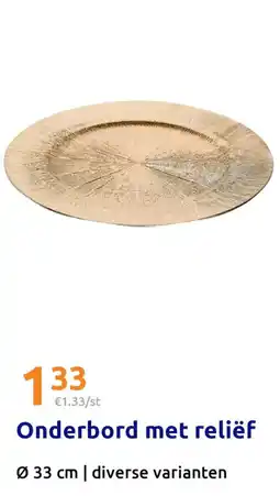 Action Onderbord met reliëf aanbieding