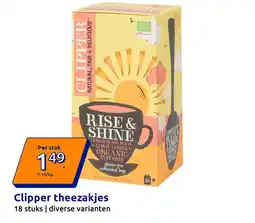 Action Clipper theezakjes aanbieding