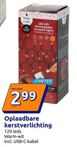 Action Oplaadbare kerstverlichting aanbieding