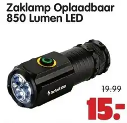 Plentyparts tecknik 118 zaklamp oplaadbaar 850 lumen led aanbieding