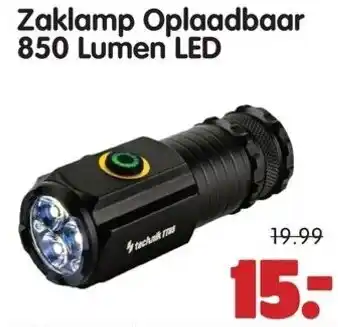 Tecknik 118 zaklamp oplaadbaar 850 lumen led