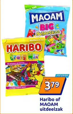 Action Haribo of MAOAM uitdeelzak aanbieding
