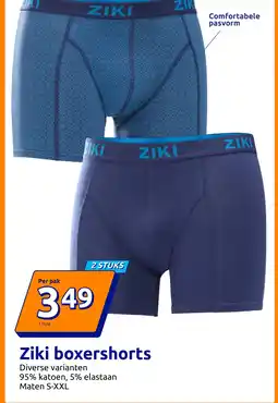 Action Ziki boxershorts aanbieding