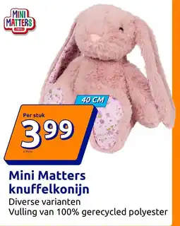 Action Mini Matters knuffelkonijn aanbieding