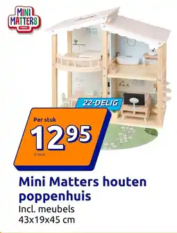 Action Mini Matters houten poppenhuis aanbieding