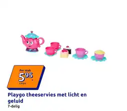 Action Playgo theeservies met licht en geluid aanbieding