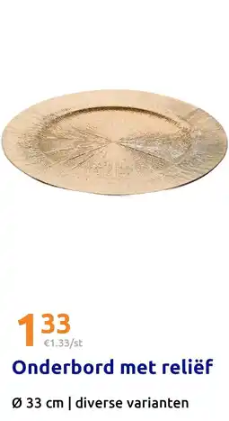 Action Onderbord met reliëf aanbieding