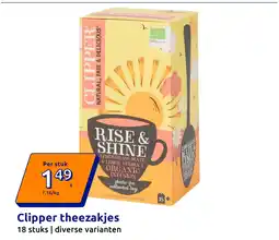 Action Clipper theezakjes aanbieding