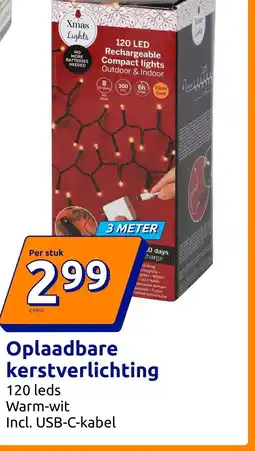 Action Oplaadbare kerstverlichting aanbieding