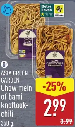 ALDI Asia Green Garden Chow mein of bami knoflook-chili aanbieding