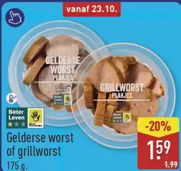 ALDI Gelderse worst of grillworst aanbieding