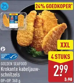 ALDI Golden Seafood Krokante kabeljauw-schnitzels aanbieding