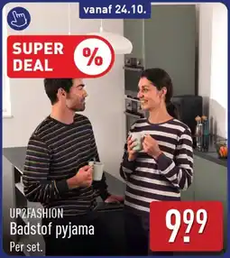 ALDI UP2FASHION Badstof pyjama aanbieding