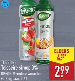 ALDI Teisseire siroop 0% aanbieding