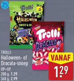 ALDI Trolli Halloween- of Dracula-snoep aanbieding