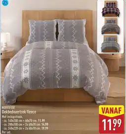 ALDI Dekbedovertrek fleece aanbieding