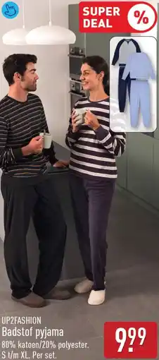 ALDI UP2FASHION Badstof pyjama aanbieding