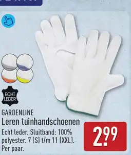 ALDI GARDENLINE Leren tuinhandschoenen aanbieding