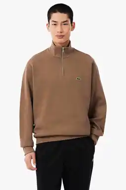 Wehkamp Lacoste regular fit gebreide trui - bruin aanbieding