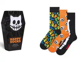Wehkamp Happy Socks giftbox sokken Halloween - set van 3 zwart aanbieding