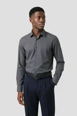Wehkamp BOSS slim fit overhemd - donkerblauw aanbieding