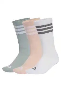 Wehkamp adidas Sportswear sportsokken Essential Crew - roze/grijs/wit (set van 3) aanbieding