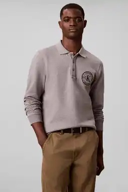 Wehkamp CALVIN KLEIN JEANS regular fit trui met logo - grijs aanbieding