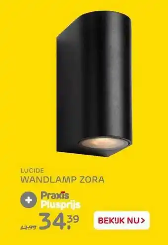 Praxis Lucide wandlamp zora aanbieding