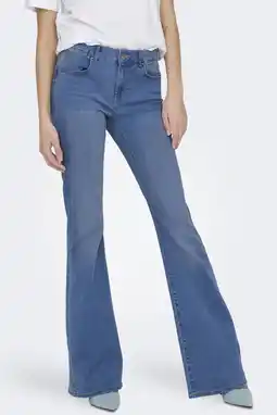 Wehkamp ONLY ONLREESE flared jeans - middelblauw aanbieding