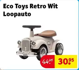 Kruidvat Eco Toys Retro Wit Loopauto aanbieding