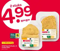 Spar SPAR kipschnitzels- of cordon bleu aanbieding