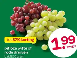 Spar pitloze witte of rode druiven aanbieding