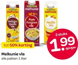 Spar Melkunie vla aanbieding