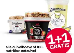 Spar alle Zuivelhoeve of XXL nutrition eetzuivel aanbieding