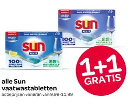 Spar alle Sun vaatwastabletten aanbieding