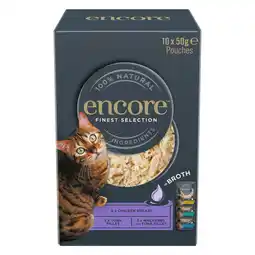 Zooplus 10x50g Encore Cat Pouch in bouillon Finest Selection Multipack nat kattenvoer aanbieding