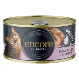 Zooplus 16x 70g Encore Blik Tonijn en garnalen Kattenvoer Nat aanbieding