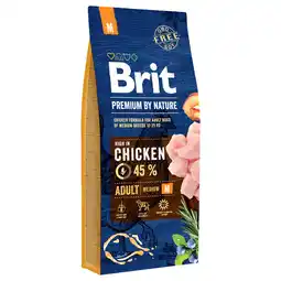 Zooplus 15 kg Brit Premium by Nature Adult M droog hondenvoer aanbieding