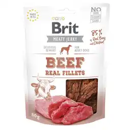 Zooplus 80g Brit Jerky Rundvlees Filets Hondensnacks aanbieding