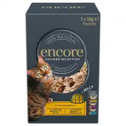 Zooplus 5x50g Kip Selectie Jelly Pouch Mix Encore Kattenvoer aanbieding