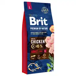 Zooplus 15 kg Brit Premium by Nature Adult L droogvoer voor honden aanbieding